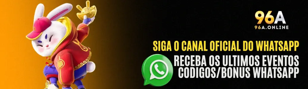 Ícone do WhatsApp com o logotipo do 96A Cassino.